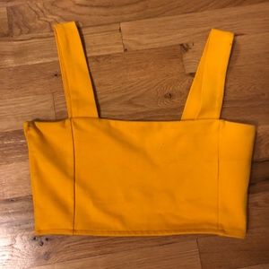 Mustard Zara crop top